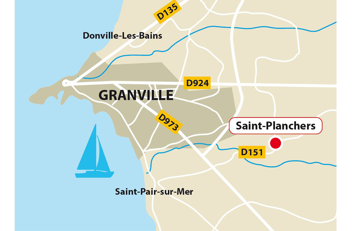 StPlanchers proche Granville Terrain constructible viabilisé de